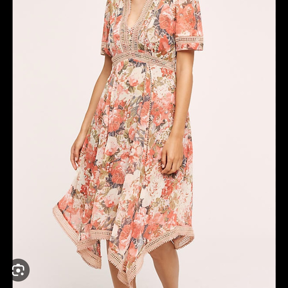 Anthropologie Ranna Gill rose bouquet dress - Picture 6 of 6